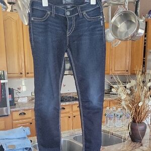 Women's Silver Suki Super Stretch Dark Blue Jeans
